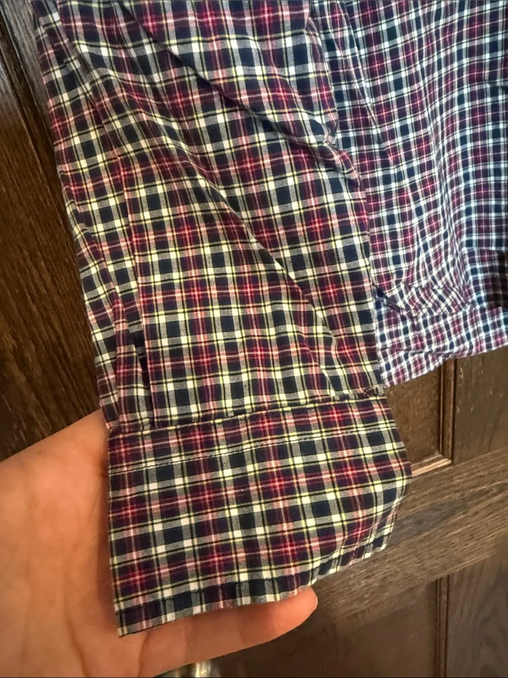 Ralph Lauren Red Navy White Plaid Button-Down Shirt Youth Large/Women XS Unisex